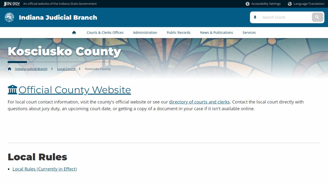Kosciusko County - Indiana Judicial Branch